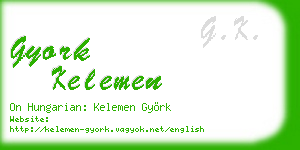 gyork kelemen business card