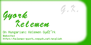 gyork kelemen business card